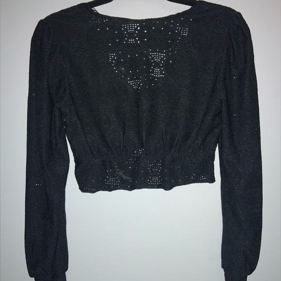 Black Kirious Los Angeles Long Sleeve Blouse - Picture 4 of 8